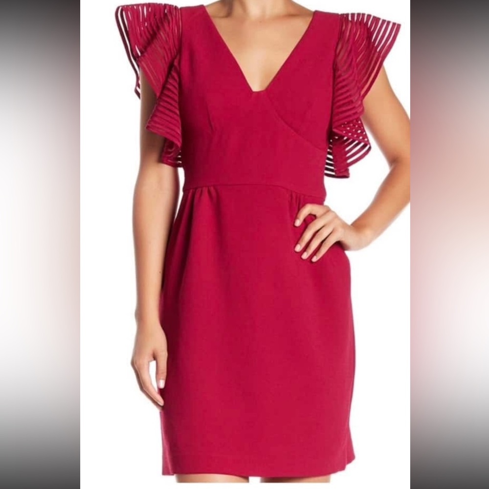 Trina Turk Pink Ruffle Dress (Size 10). Originally $378. Selling for $99
